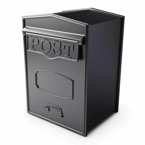 Book Publishing Co 18 in. Bloomsbury Rear Retrieval Mailbox - Black Color GR3740635